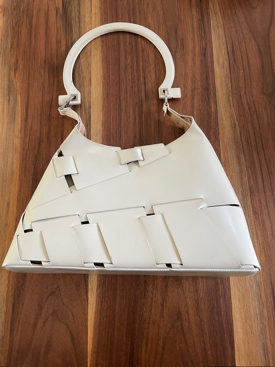 Salvatore Ferragamo Handbags - Salvatore Ferragamo Leather Woven Shoulder Bag.